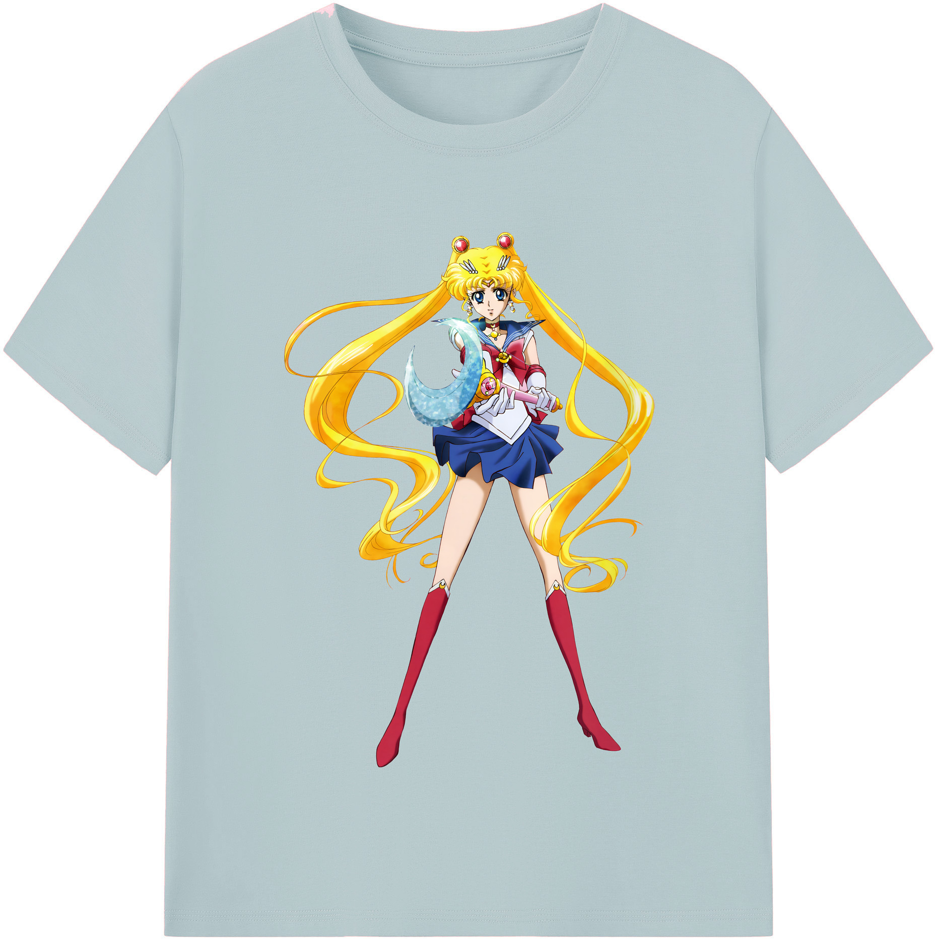（画像用） 美少女戦士セーラームーン 月野 うさぎ つきの うさぎ Sailor Moon Tsukino Usagi 綿100％半袖Tシャツ（フロントプリント）
